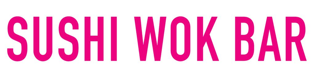 pink writing - sushi wok bar